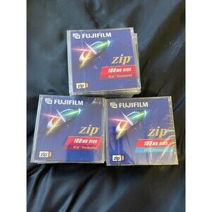19x Lot of 19 Fujifilm 100MB Zip Disk‎ IBM MAC Formatted NEW